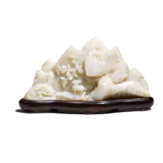 A WHITE JADE ‘MOUNTAIN’ BRUSHREST