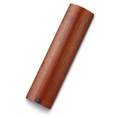 A BAMBOO WRISTREST WITH INSCRIPTION