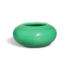 AN OPAQUE GREEN PEKING GLASS WATERPOT